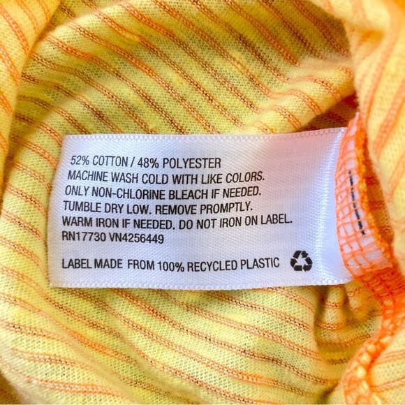 Original Use women's yellow and orange striped tank shirt top size XS B13 - Picture 3 of 4